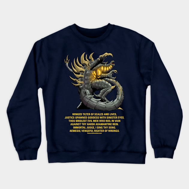 Nemesis - Vengeful Righter of Wrongs Crewneck Sweatshirt by JRobinsonAuthor